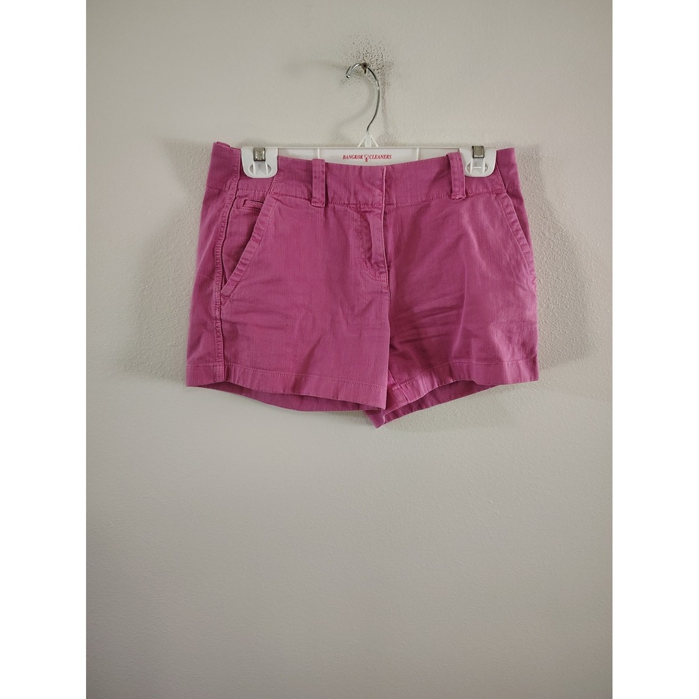 Vineyard Vines Womens Pink Daybreak Chino Shorts Size 0 Preppy Whale Logo